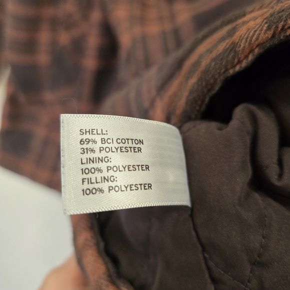 Duluth Trading Men's Folklore Flannel Insulated Shirt Jacket Black Brown XLT - Picture 8 of 8